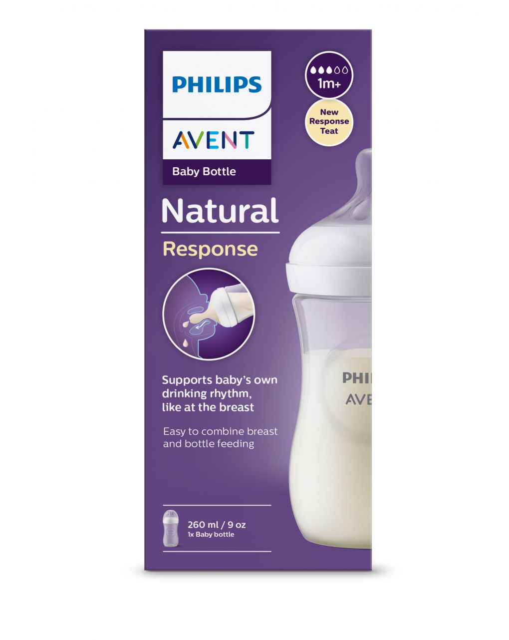 Biberon natural response 260ml (1m+) - philips avent - Philips Avent