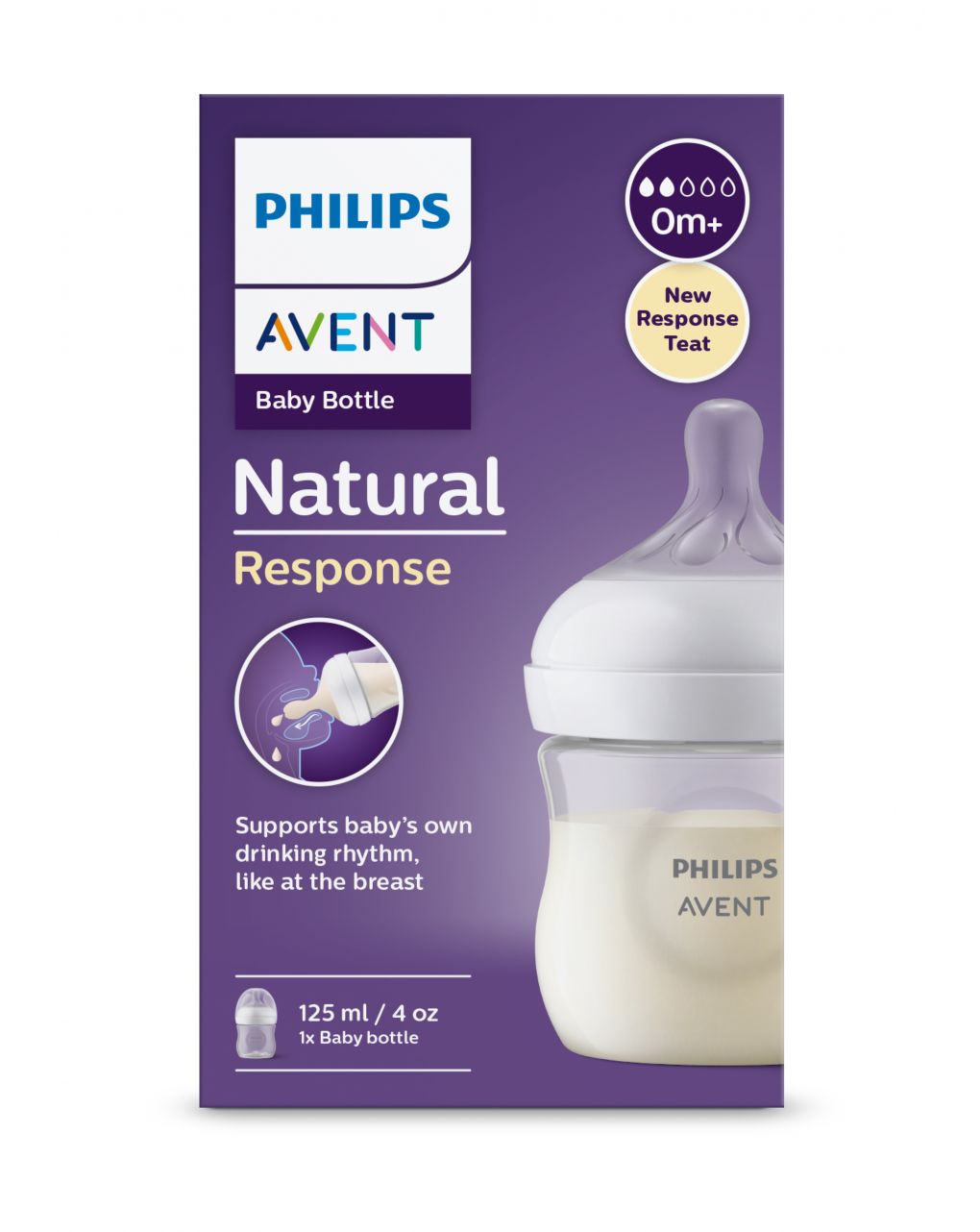 Philips Avent Biberon Natural Response avec valve AirFree - 125 ml