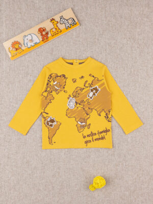 Camiseta niño "wood" amarillo - Prénatal