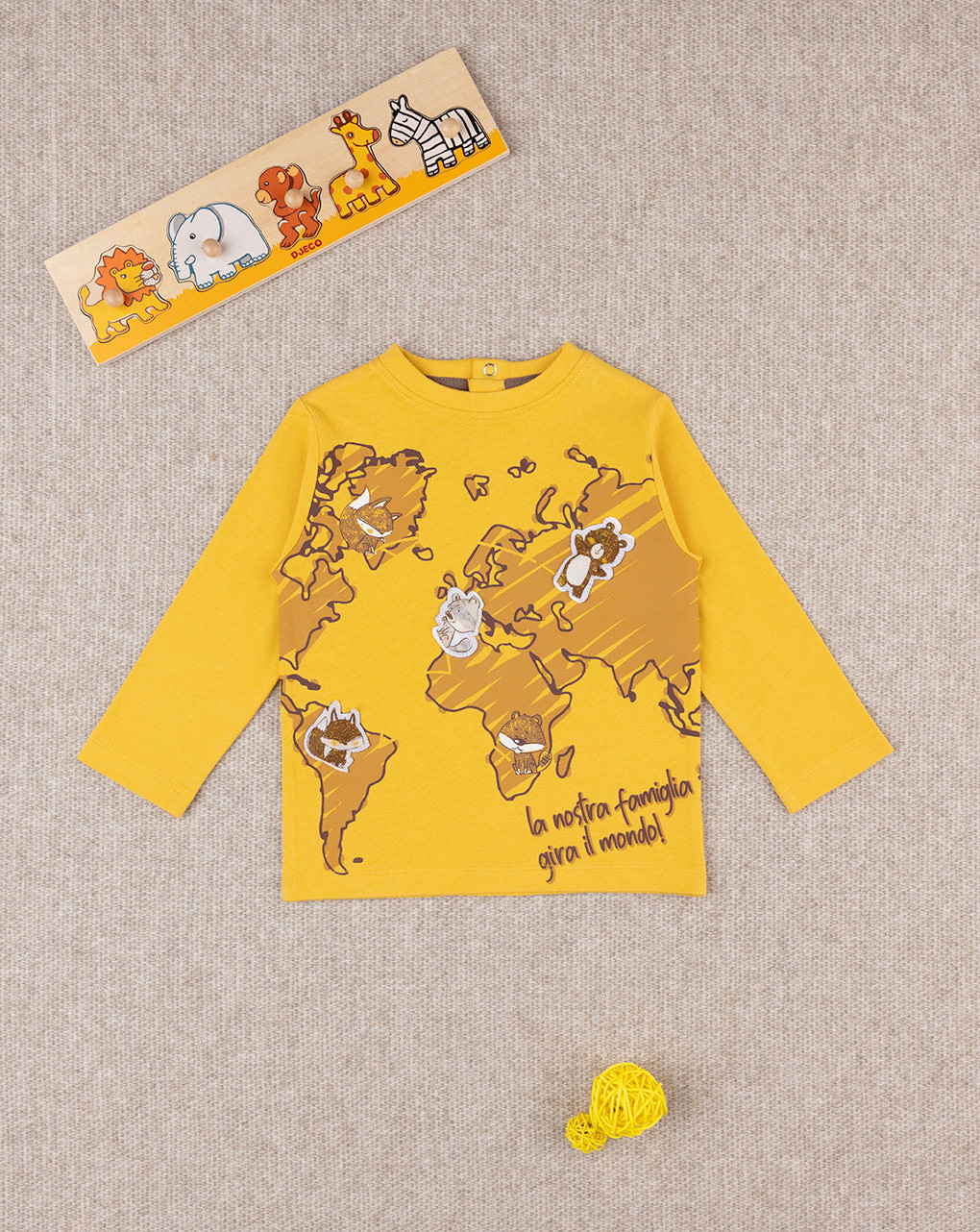 Camiseta niño "wood" amarillo - Prénatal