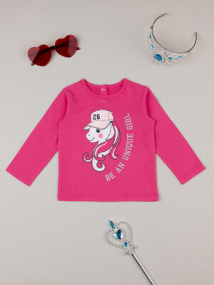 Camiseta niña rosa "unicornio" - Prénatal
