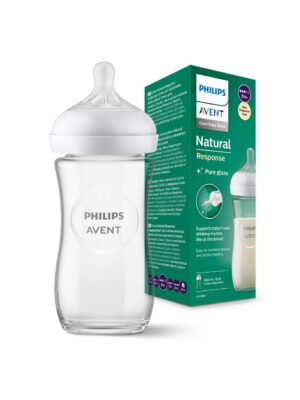 Biberon vidrio natural response 240ml (1m+) - philips avent - Philips Avent
