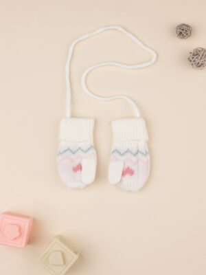 Manoplas de tricot para niña - Prénatal