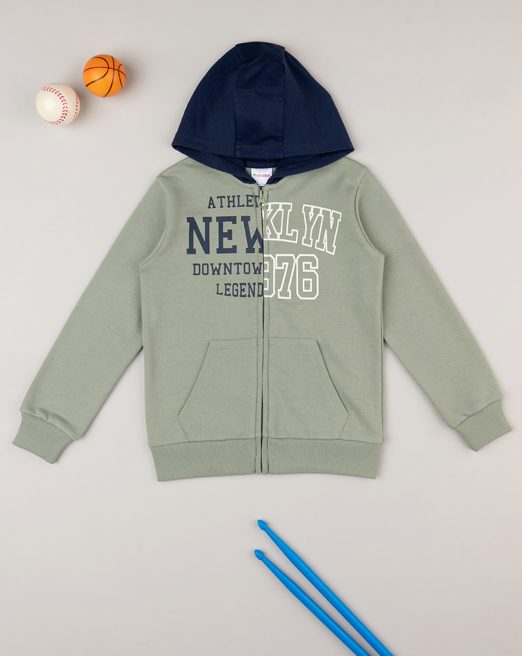 Sudadera niño verde/azul - Prénatal