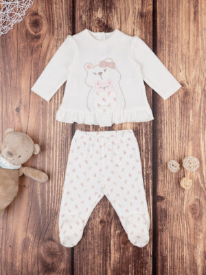 Conjunto chenilla crema niña - Prénatal