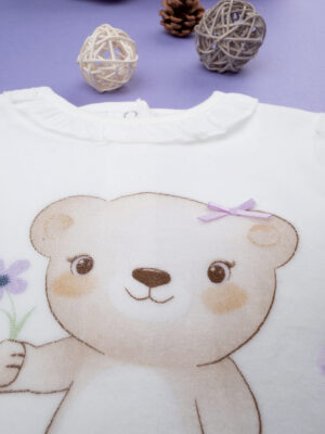 Conjunto 'teddy' de chenilla color crema para bebé niña - Prénatal
