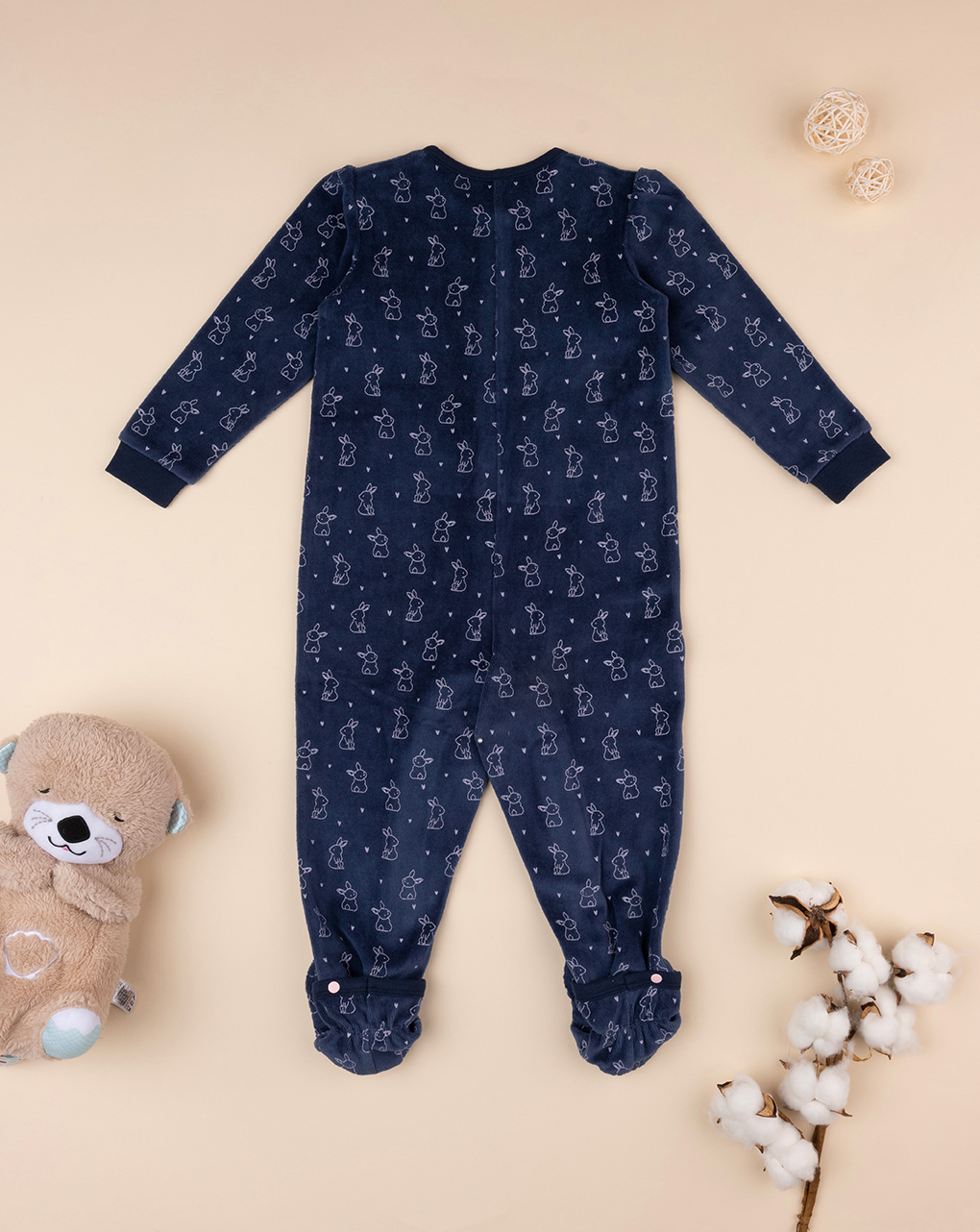 Pijama de chenilla azul bebé - Prénatal