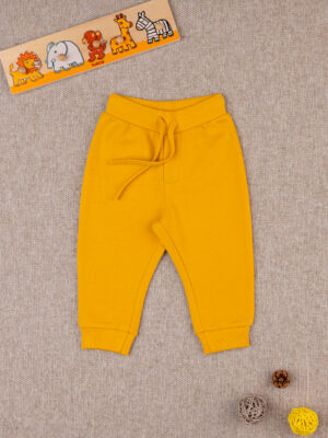 Pantalón básico de rizo francés para niños amarillo - Prénatal