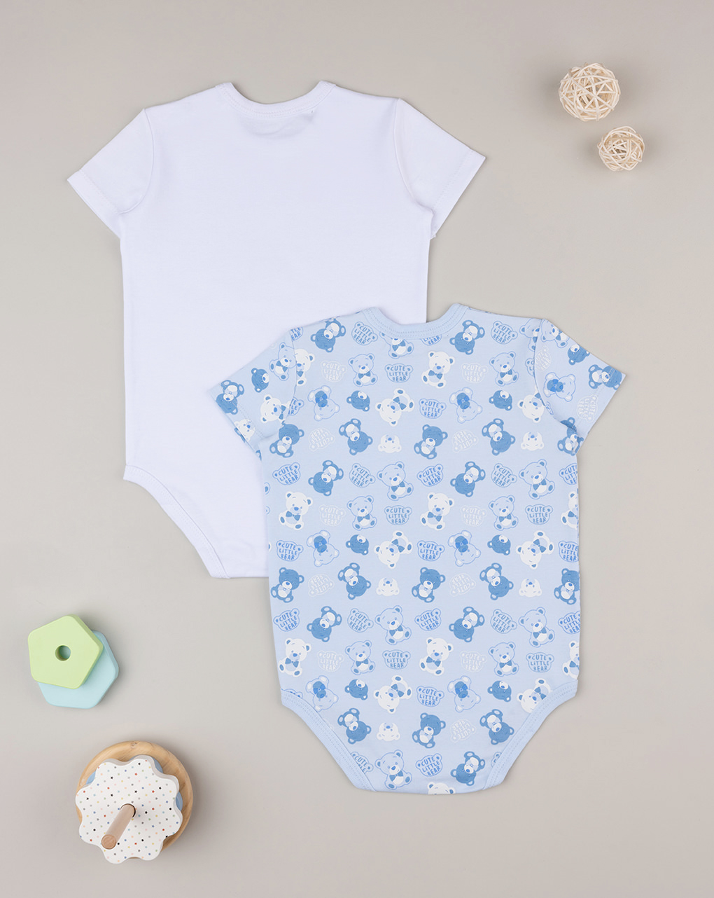 Pack 2 body niño teddy algodón orgánico - Prénatal