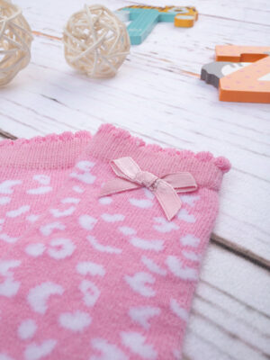 Lote de 2 calcetines cortos de algodón orgánico rosa bebé - Prénatal