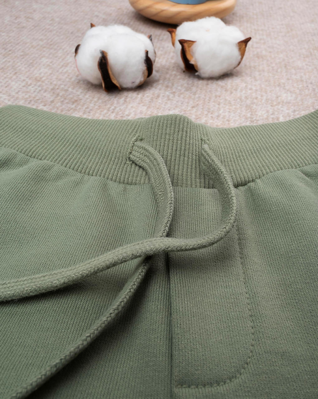 Pantalón básico de rizo francés para niños verde - Prénatal