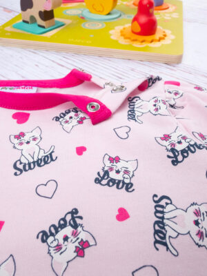 Pijama "love" rosa de niña - Prénatal