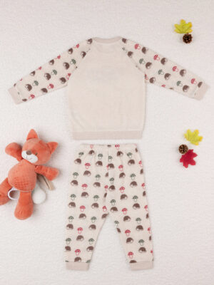 Pijama para bebé de algodón orgánico beige - Prénatal