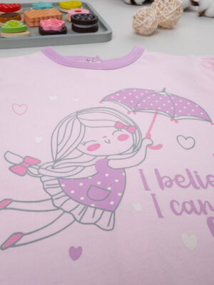Pijama rosa y lila para bebé niña - Prénatal