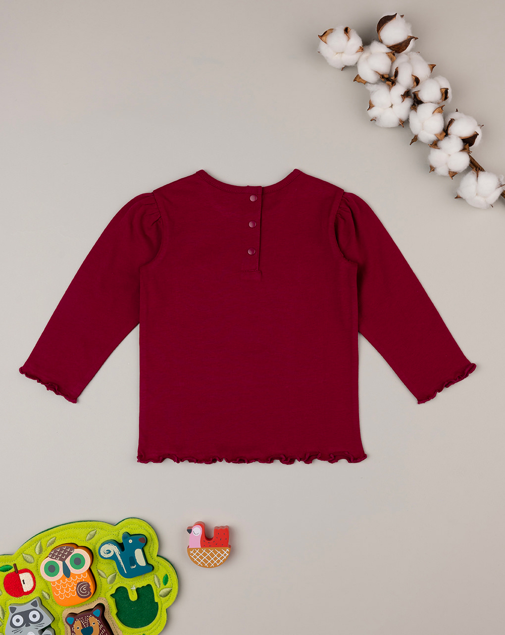 Camiseta jersey niña burdeos - Prénatal