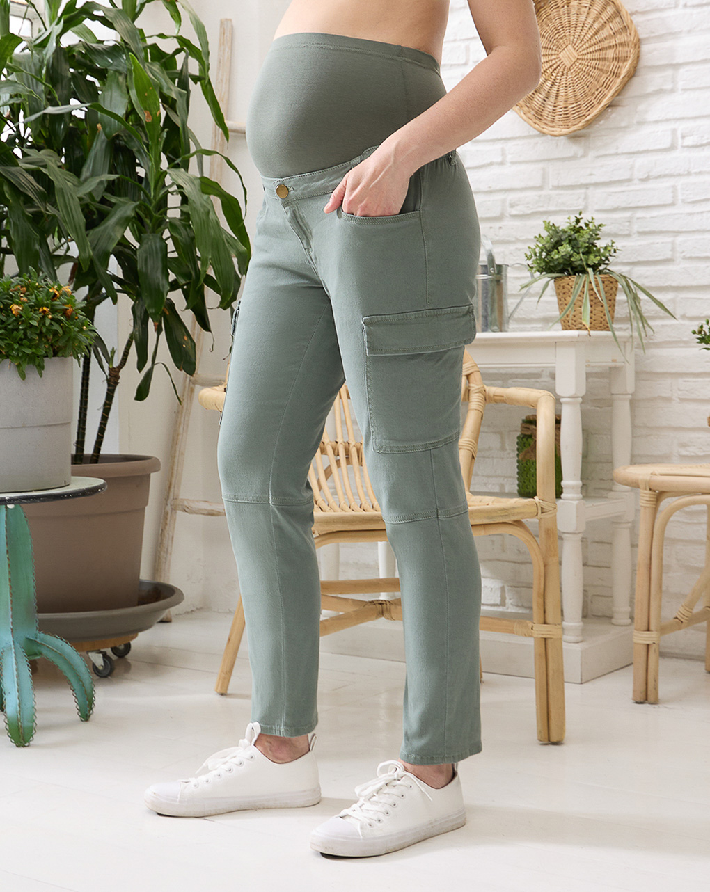 Pantalones de maternidad con bolsillos cargo - Prénatal