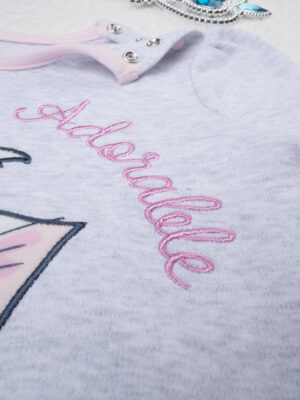 Pijama rosa de algodón orgánico para bebé - Prénatal