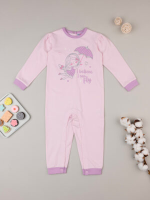 Pijama rosa y lila para bebé niña - Prénatal