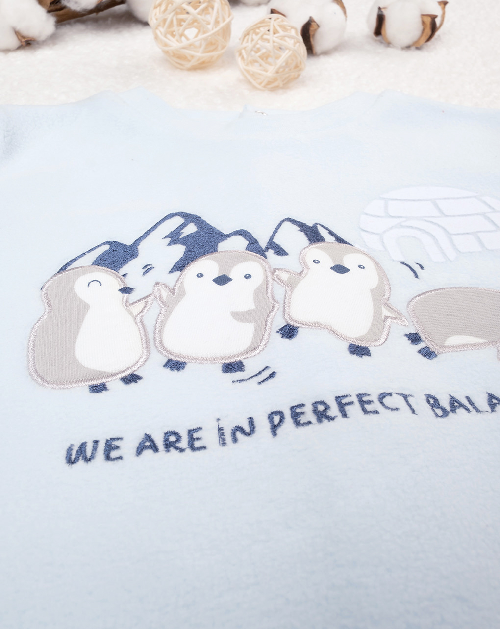 Pijama azul bebé de algodón orgánico - Prénatal