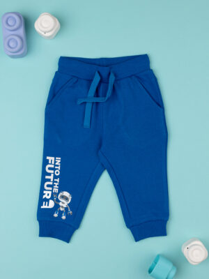 Pantalón casual de rizo francés para niños azul - Prénatal