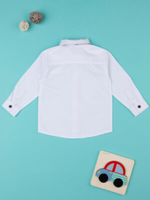 Camisa de bebé crema con pajarita - Prénatal