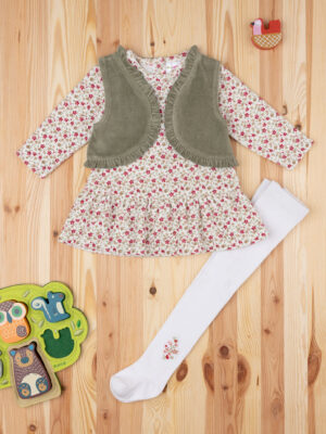 Vestido de niña, chaleco, medias conjunto 'fiorellini - Prénatal