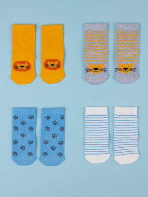 Lote de 4 calcetines multicolores para niños - Prénatal