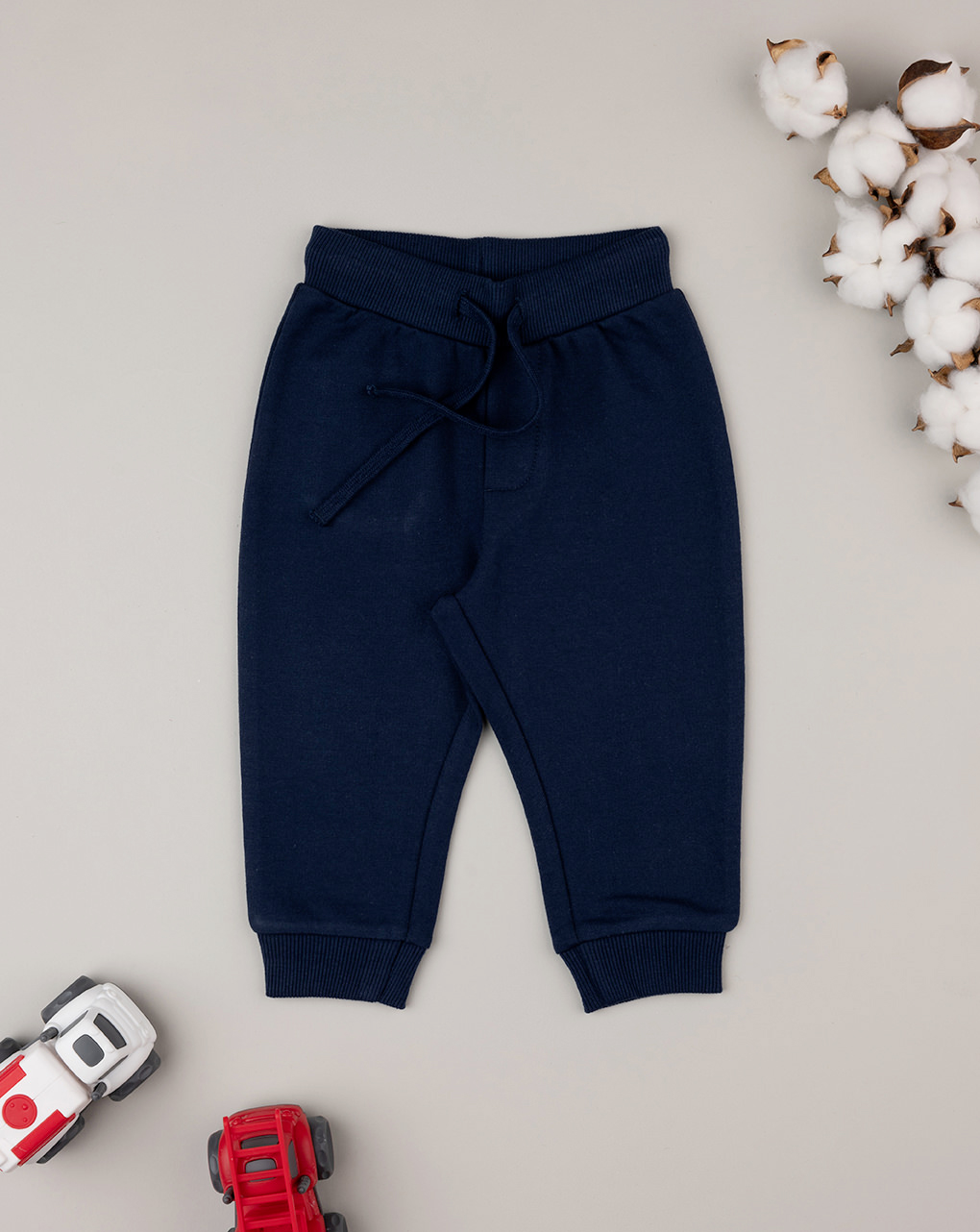 Pantalón básico de rizo francés para niño azul - Prénatal
