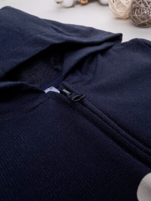 Sudadera azul de niño con capucha y cremallera - Prénatal