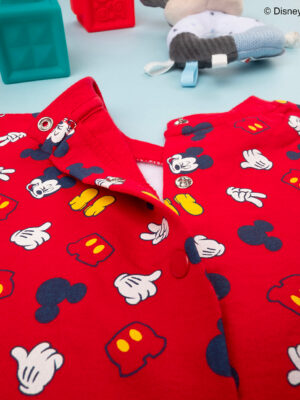 Pijama infantil de felpa "mickey mouse" de algodón orgánico - Prénatal