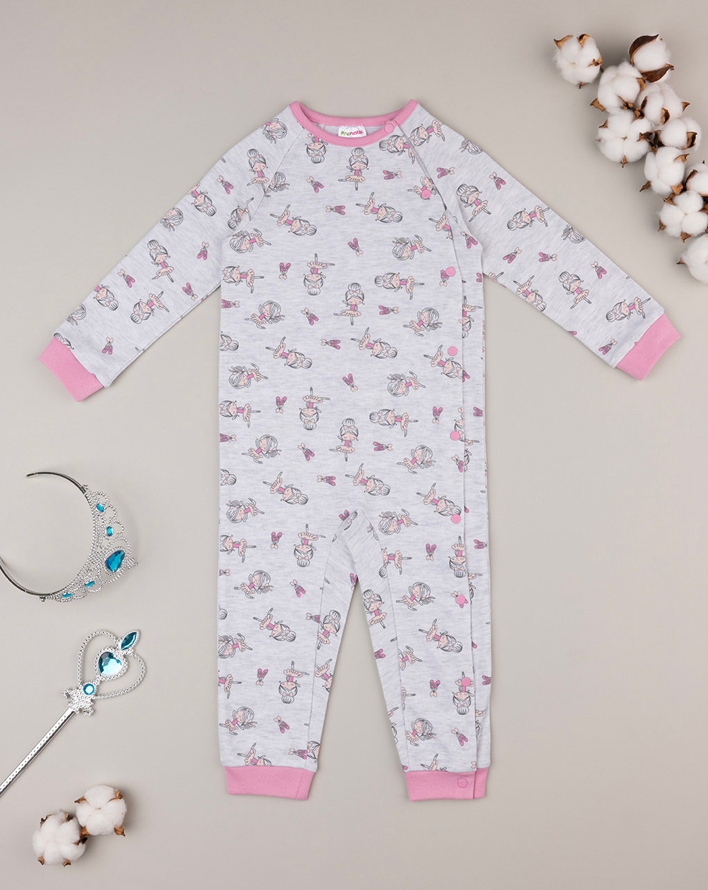 Pijama rosa para bebé niña "bailarinas - Prénatal