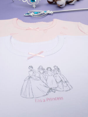 Pack 2 camiseta niña "principesse" algodón orgánico - Prénatal
