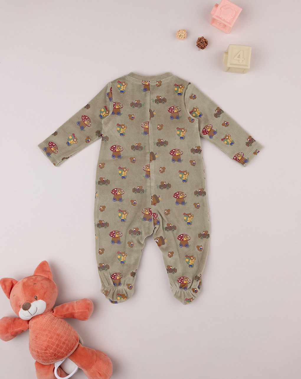 Pijama bebé chenilla madera - Prénatal