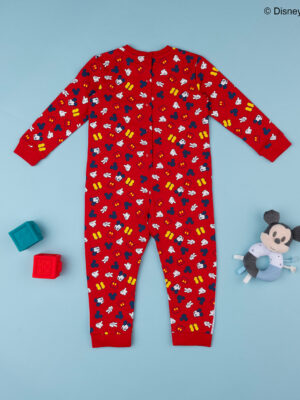 Pijama infantil de felpa "mickey mouse" de algodón orgánico - Prénatal