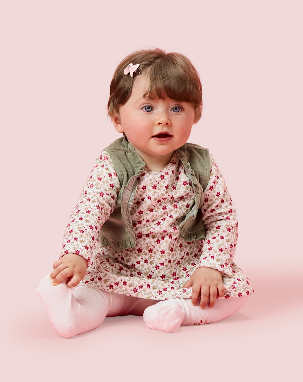 Vestido de niña, chaleco, medias conjunto 'fiorellini - Prénatal