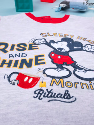 Pijama infantil de felpa "mickey mouse" de algodón orgánico - Prénatal
