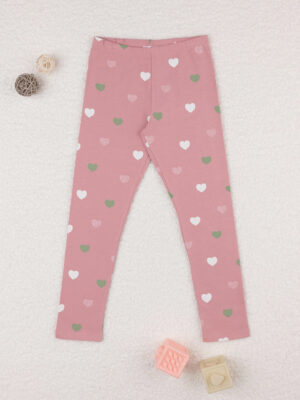 Legging rosa "hearts" de niña - Prénatal