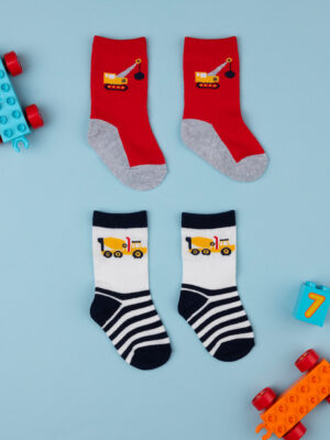Pack 2 calcetines para niños "vehículos de motor - Prénatal