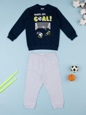 Pijama azul bebé/gris - Prénatal