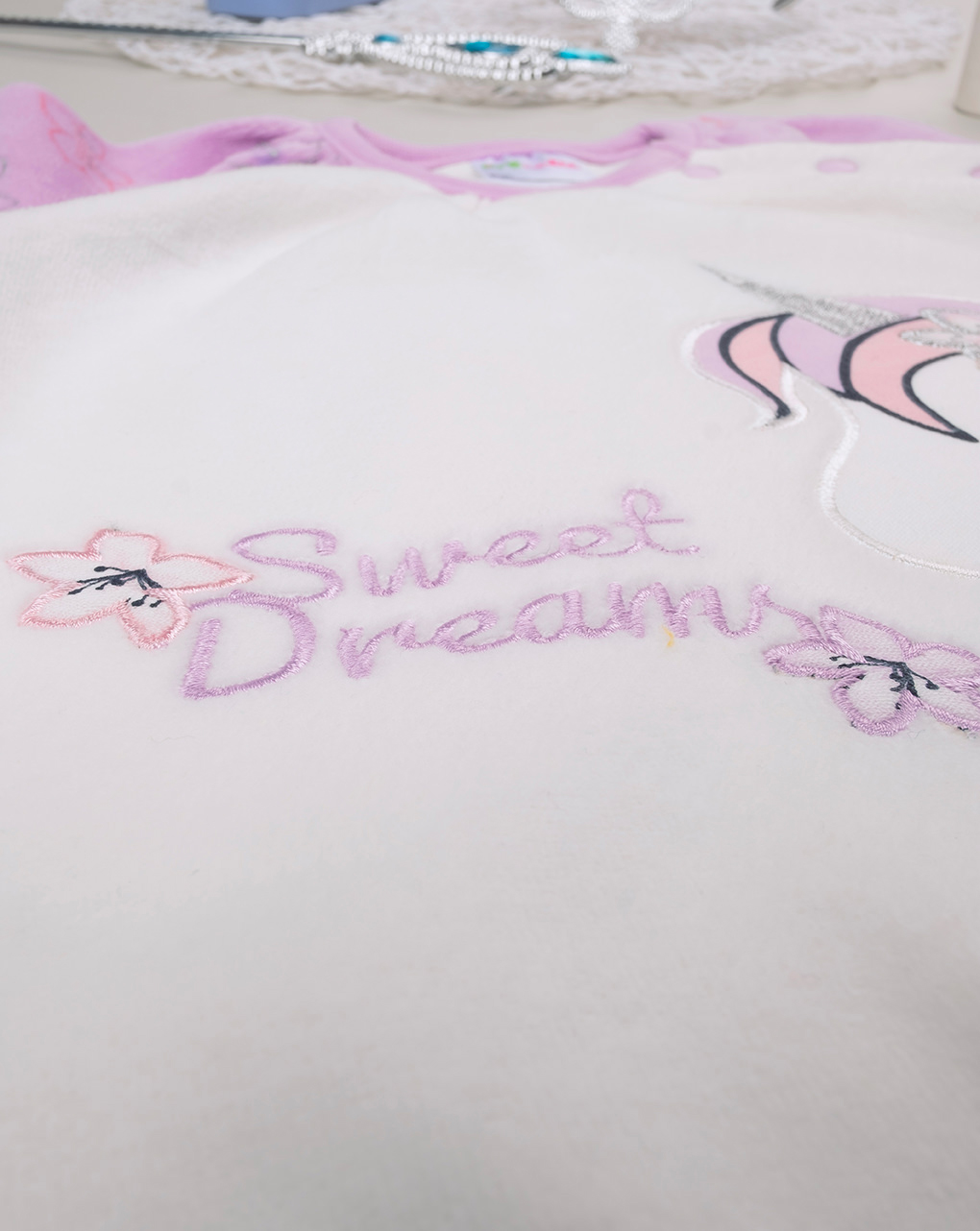 Pijama de chenilla para bebé niña "unicornios - Prénatal
