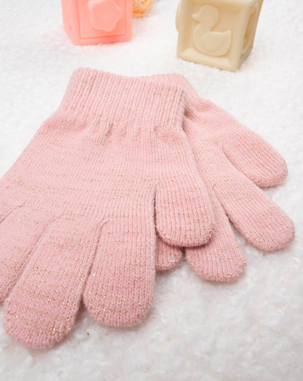 Guantes tricot rosa niña - Prénatal