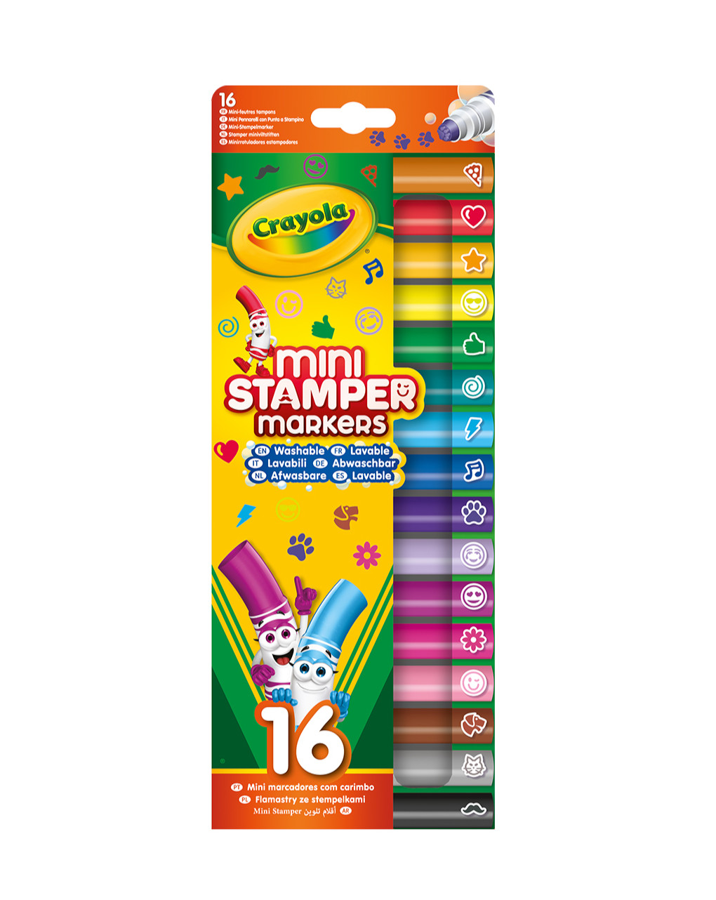 16 marcadores lavables para plantillas pip squeaks - crayola - Crayola