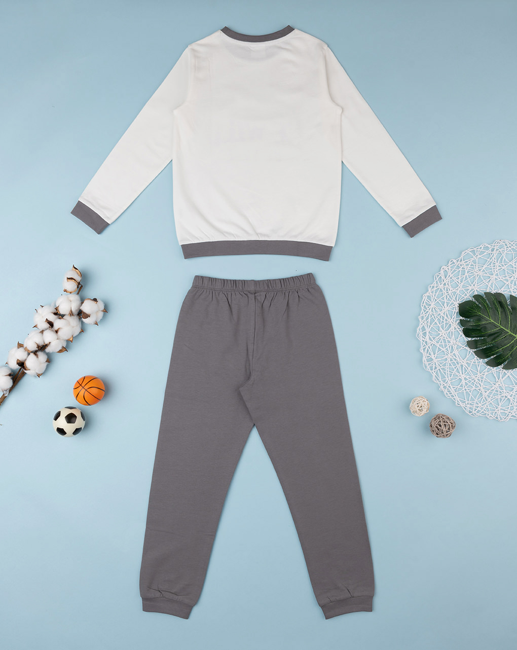 Pijama de niño blanco/gris - Prénatal