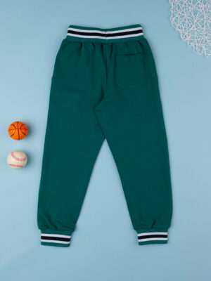 Pantalón largo de niño de forro polar verde - Prénatal