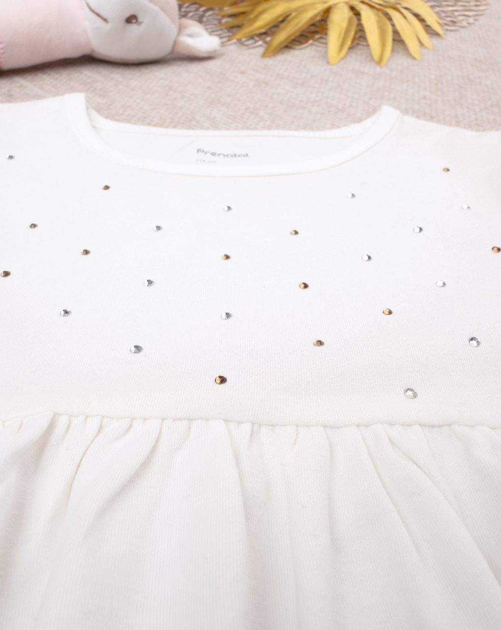 Camiseta jersey niña nata/brillantini - Prénatal