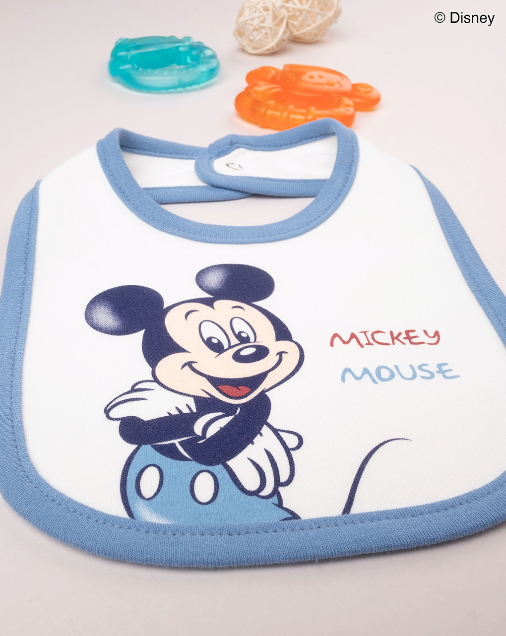 Babero 'mickey mouse' azul bebé - Prénatal