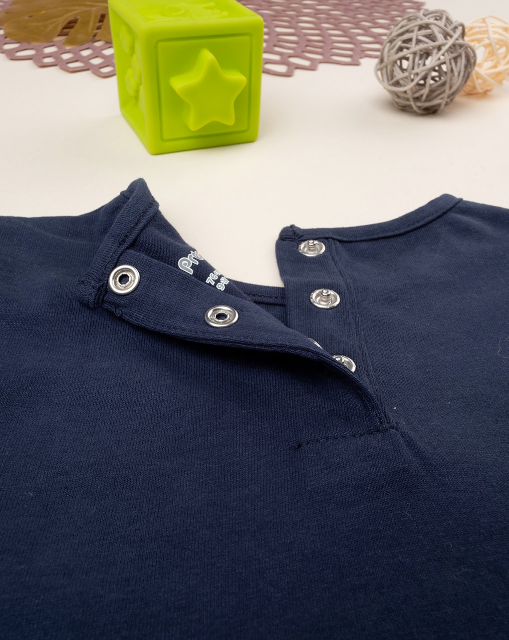 Camiseta azul de niña de manga larga con estampado - Prénatal