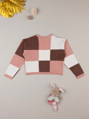 Jersey a cuadros de tricot para niña - Prénatal