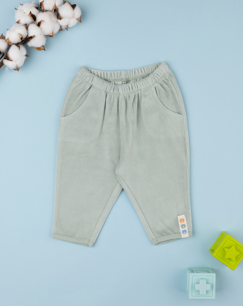 Pantalón de chenilla verde bebé - Prénatal