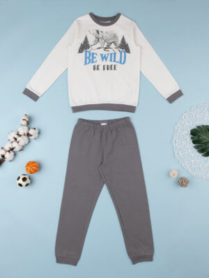 Pijama de niño blanco/gris - Prénatal
